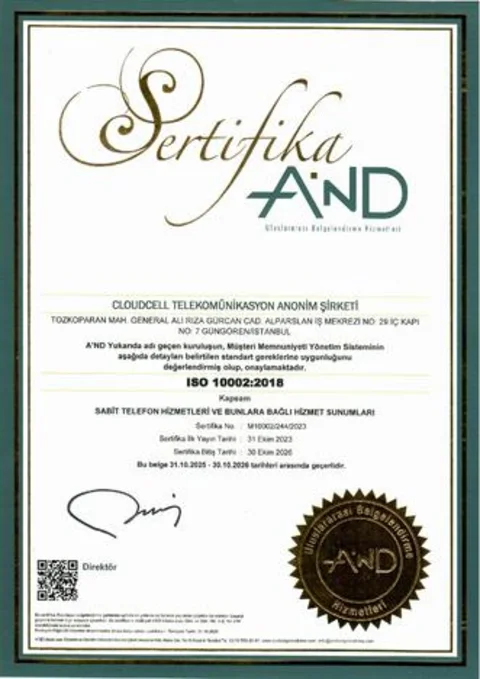 ISO 10002 belgesi ön izlemesi