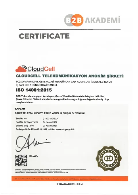 ISO 14001 certificate preview