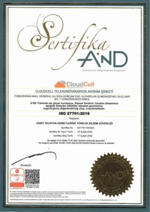 ISO 27701 belgesi ön izlemesi